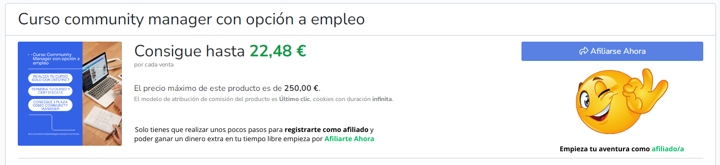 Empieza a vender como Afiliado/a